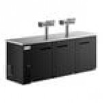 Avantco UDD-72-HC (2) Four Tap Shallow Depth Kegerator Beer Dispenser - Black, (3) 1/2 Keg Capacity
