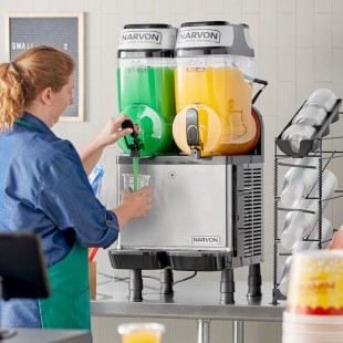 Narvon SM2 Double 3 Gallon Pourover Granita / Slushy / Frozen Beverage Machine - 115V