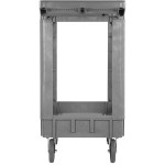 Carlisle UC401823 Gray Small Bin Top 2-Shelf Utility Cart- 40