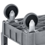 Carlisle UC401823 Gray Small Bin Top 2-Shelf Utility Cart- 40