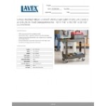 Lavex Medium Black 2-Shelf Utility Cart with Premium Handle and Built-In Tool Compartments - 40 11/16