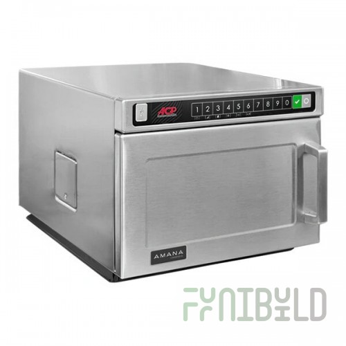 Amana HDC18SD2 1800W Heavy Duty Stainless Steel Commercial Microwave with Solid Door - 208/240V