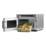 Amana HDC18SD2 1800W Heavy Duty Stainless Steel Commercial Microwave with Solid Door - 208/240V