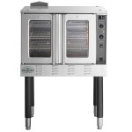 MainStreet Equipment CG1-N Single Deck Full Size Natural Gas Convection Oven with Legs - 54,000 BTU