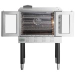 MainStreet Equipment CG1-N Single Deck Full Size Natural Gas Convection Oven with Legs - 54,000 BTU