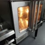 MainStreet Equipment CG1-N Single Deck Full Size Natural Gas Convection Oven with Legs - 54,000 BTU