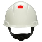 3M H-701RUV White 4-Point Ratchet Suspension Hard Hat with UVicator