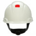 3M H-701RUV White 4-Point Ratchet Suspension Hard Hat with UVicator
