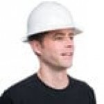 3M H-701RUV White 4-Point Ratchet Suspension Hard Hat with UVicator