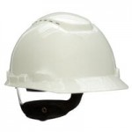 3M H-701RUV White 4-Point Ratchet Suspension Hard Hat with UVicator