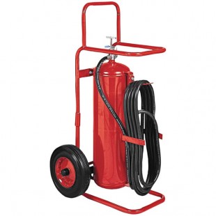 Badger 20180 50 lb. Mobile Purple K Stored Pressure Fire Extinguisher - UL Rating 160-B:C Badger 20180 50 lb. Mobile Purple K Stored Pressure Fire Extinguisher - UL Rating 160-B:C