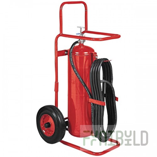 Badger 20180 50 lb. Mobile Purple K Stored Pressure Fire Extinguisher - UL Rating 160-B:C