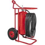 Badger 20180 50 lb. Mobile Purple K Stored Pressure Fire Extinguisher - UL Rating 160-B:C