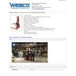 Wesco Industrial Products 1,500 lb. Power Lift Fork Stacker with 25