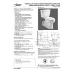American Standard Yorkville FloWise Right Height 4142100.020 Vitreous China Pressure-Assisted Flushometer Toilet Tank with Lid - 1.1 GPF