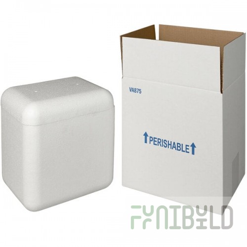 Insulated Shipping Box with Foam Cooler 7 3/4