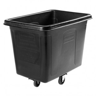 Rubbermaid® 1867537 Black 16 Cu. Ft. Bulk Cube Truck (500 lb.) with Quiet Casters Rubbermaid® 1867537 Black 16 Cu. Ft. Bulk Cube Truck (500 lb.) with Quiet Casters