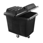 Rubbermaid® 1867537 Black 16 Cu. Ft. Bulk Cube Truck (500 lb.) with Quiet Casters