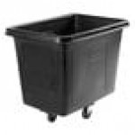 Rubbermaid® 1867537 Black 16 Cu. Ft. Bulk Cube Truck (500 lb.) with Quiet Casters
