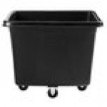 Rubbermaid® 1867537 Black 16 Cu. Ft. Bulk Cube Truck (500 lb.) with Quiet Casters