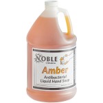Noble 1 Gallon / 128 oz. Amber Ready-to-Use Liquid Antibacterial Hand Soap - 4/Case