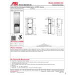 American Specialties, Inc. Traditional 10-046921AC Recessed AC-Operated Automatic Roll Paper Towel Dispenser with 12 Gallon Waste Receptacle