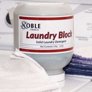 Noble 5 lb. Laundry Block Concentrated Solid Laundry Detergent - 4/Case Noble 5 lb. Laundry Block Concentrated Solid Laundry Detergent - 4/Case