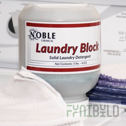 Noble 5 lb. Laundry Block Concentrated Solid Laundry Detergent - 4/Case