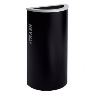 Ex-Cell Kaiser RC-KDHR-T BT-PBG Black Tie Kaleidoscope Pebble Black Gloss 8 Gallon Half Round Trash Can Ex-Cell Kaiser RC-KDHR-T BT-PBG Black Tie Kaleidoscope Pebble Black Gloss 8 Gallon Half Round Trash Can