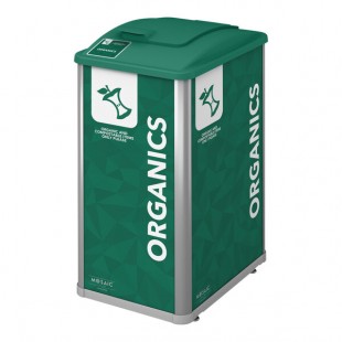 Busch Systems Mosaic 209816 32 Gallon Green HDPE Decorative Organics Receptacle