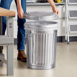 Behrens 1211K 20 Gallon Galvanized Steel Trash Can with Infinity Lid