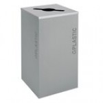 Ex-Cell Kaiser RC-KDSQ-PL BT-PBG Black Tie Kaleidoscope Pebble Black Gloss Square 24 Gallon Plastic Receptacle