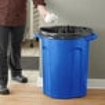 Toter RND32-B0705 32 Gallon Blue Round Trash Can Toter RND32-B0705 32 Gallon Blue Round Trash Can