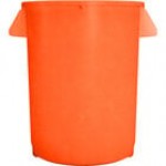Carlisle 84102002 Bronco 20 Gallon White Round Trash Can