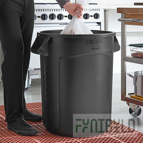 Rubbermaid® 1867531 BRUTE 32 Gallon Black Executive Round Trash Can