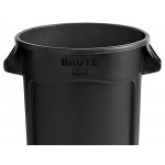 Rubbermaid® 1867531 BRUTE 32 Gallon Black Executive Round Trash Can