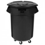 Rubbermaid® 1867531 BRUTE 32 Gallon Black Executive Round Trash Can