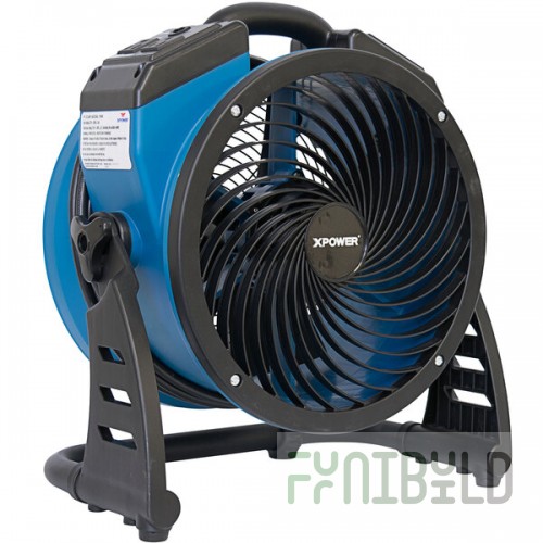 XPOWER P-21AR 4-Speed Industrial Axial Fan with GFCI Power Outlets - 1100 CFM; 115V