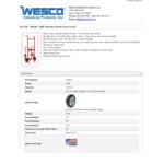 Wesco Industrial Products Standard Series 1,000 lb. 4 Wheel Steel Drum Truck with (2) 10