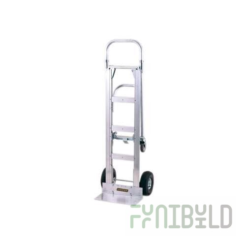 Harper 1,000 lb. Dual Pin Handle Wide Body Senior Aluminum Hand Truck / Platform Truck with 10