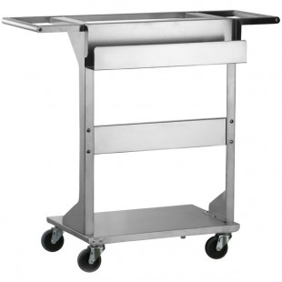 Lakeside 146 Mise En Place Stainless Steel Chef's Ingredient Staging Cart with 2 Lakeside 146 Mise En Place Stainless Steel Chef's Ingredient Staging Cart with 2