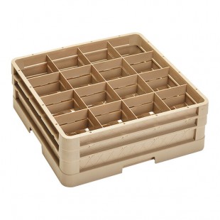 Vollrath CR4DD Traex® 16 Compartment Beige Full-Size Closed Wall 6 3/8