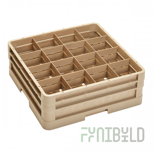 Vollrath CR4DD Traex® 16 Compartment Beige Full-Size Closed Wall 6 3/8