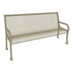 Ultra Site Lexington 6' Black Diamond Bench with Backrest 75