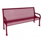 Ultra Site Lexington 6' Black Diamond Bench with Backrest 75
