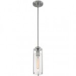 SATCO/NUVO Marina 1-Light Mini Pendant Light with Clear Glass and Matte Black Finish - 120V, 60W
