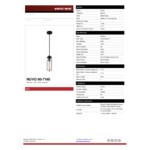 SATCO/NUVO Marina 1-Light Mini Pendant Light with Clear Glass and Matte Black Finish - 120V, 60W