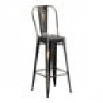 Lancaster Table & Seating Vineyard Barrel Brown Wood Cross Back Bar Stool with 1 Lancaster Table & Seating Vineyard Barrel Brown Wood Cross Back Bar Stool with 1