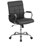 Flash Furniture GO-2240-BK-GG Mid-Back Black Quilted Vinyl Office Chair Flash Furniture GO-2240-BK-GG Mid-Back Black Quilted Vinyl Office Chair