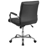 Flash Furniture GO-2240-BK-GG Mid-Back Black Quilted Vinyl Office Chair Flash Furniture GO-2240-BK-GG Mid-Back Black Quilted Vinyl Office Chair